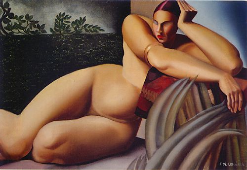 Reclining Nude painting - Tamara de Lempicka Reclining Nude art painting